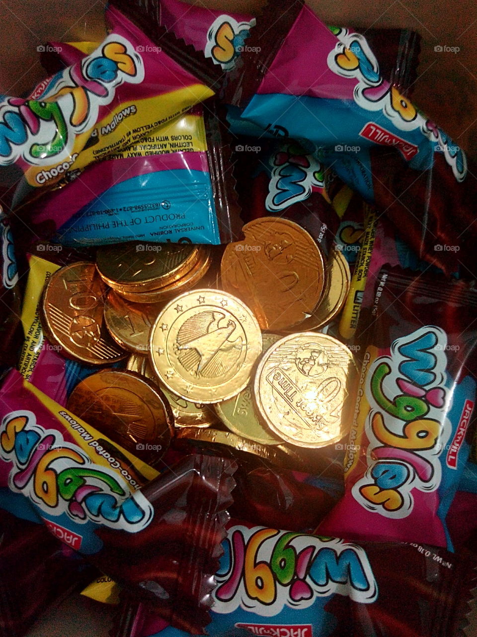 chocolate coins. My kid counts her chocolate coins before going to bed. :) 