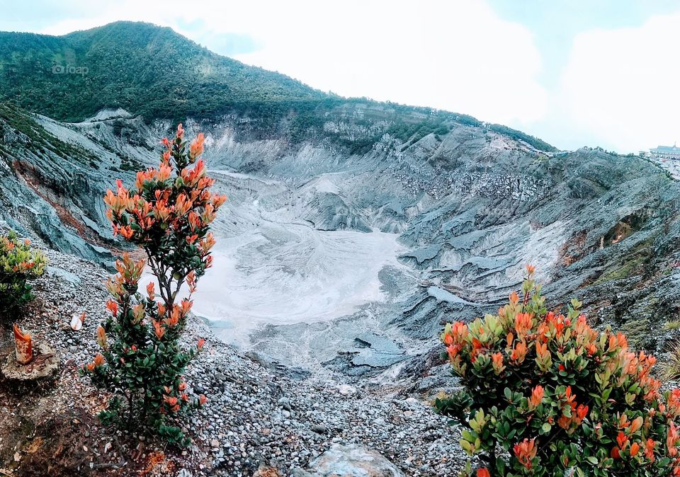 Mountain crater in West Java