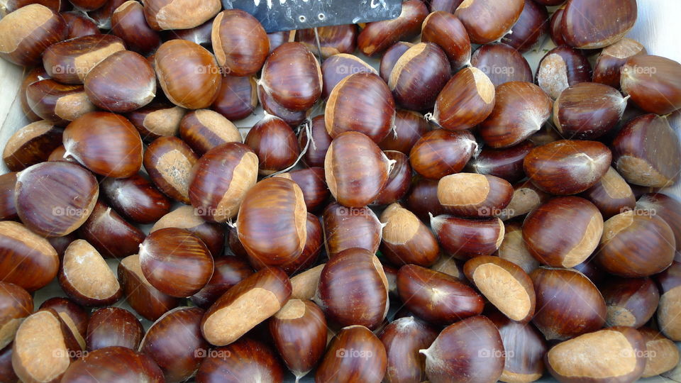 Chestnut in Paris. Brown delight , yummy when roasted. Delicious and tasty 