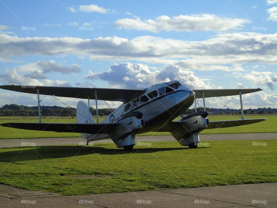 De Havilland DH89A Dragon Rapide, airplane, Duxford, UK