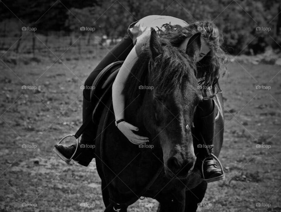 A great moment of complicity between a girl and her mare after their training. With this shot I hope you can feel the love and friendship between these two! 