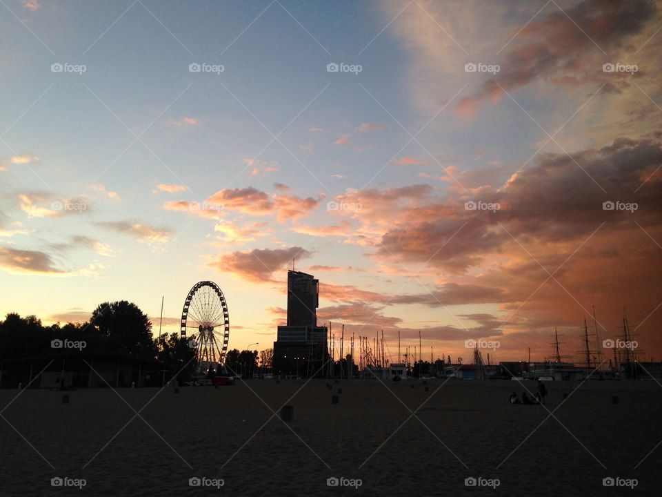 Sunset, Evening, Sky, Dawn, Silhouette