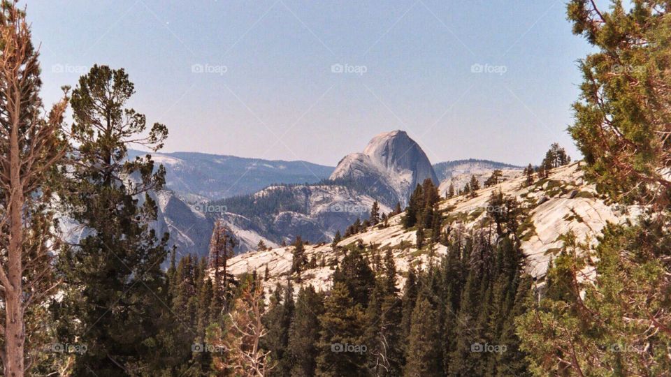 View of yosemite half dome