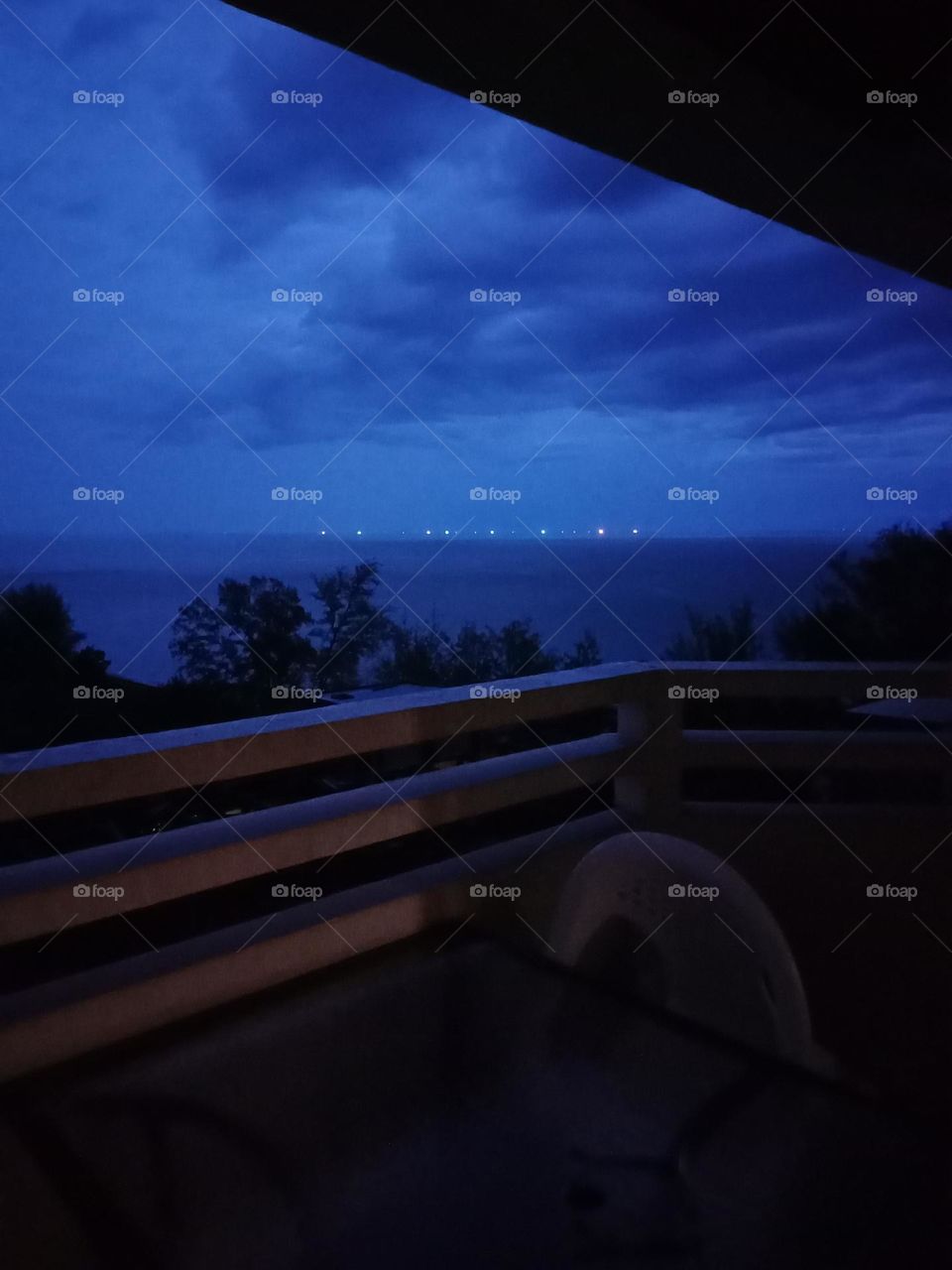 Twilight balcony