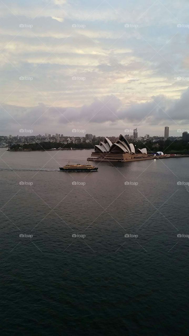 Sydney . This beautiful view has million of emotions and feelings behind it . Just keep looking at it and you will feel it 
