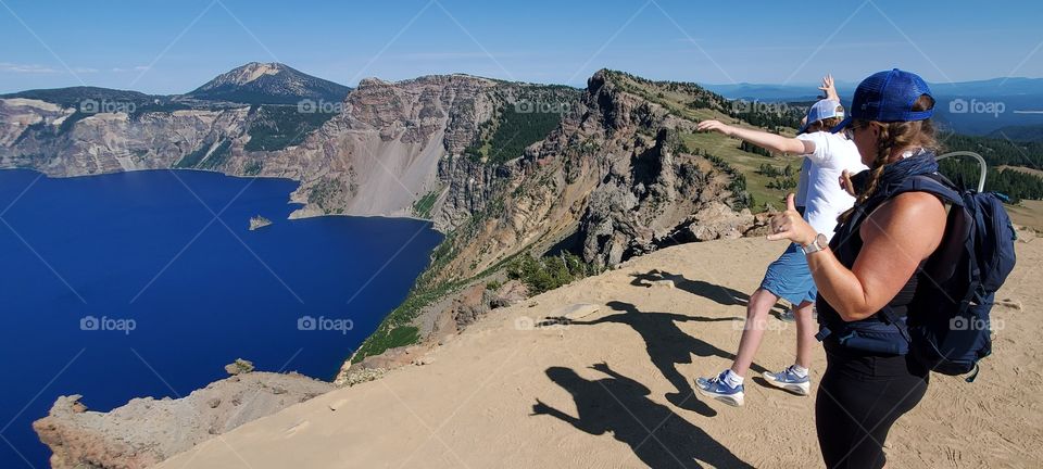 shadows at crater lake