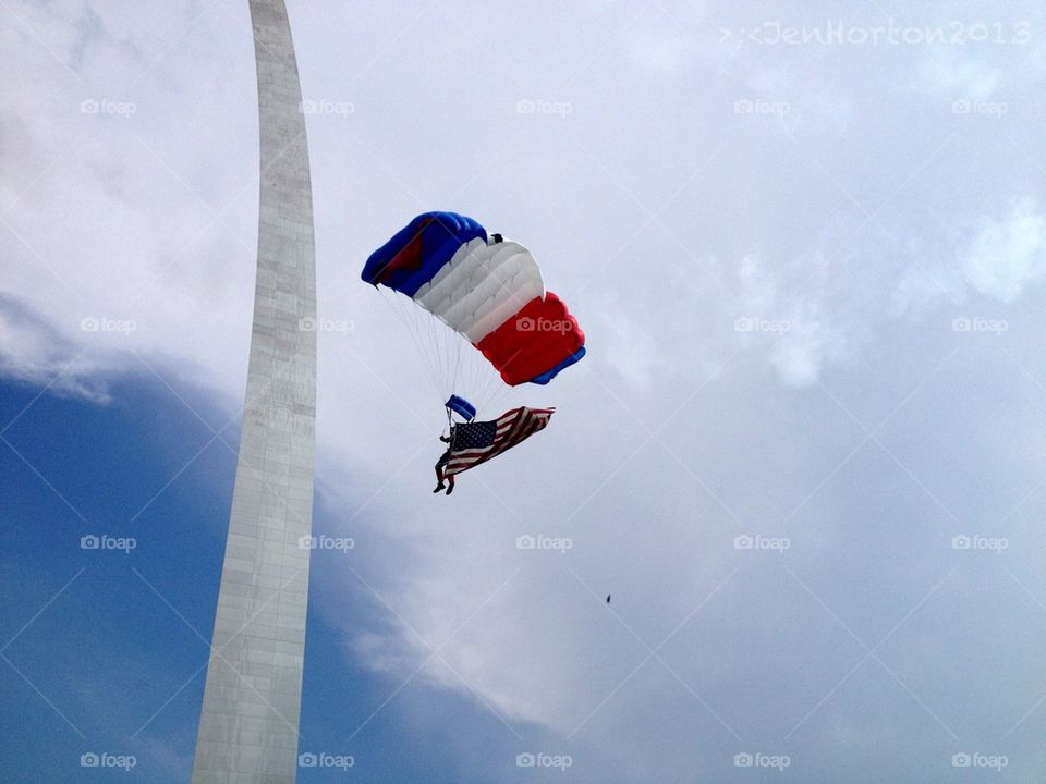 July 4th Fair St Louis Air Show parachute