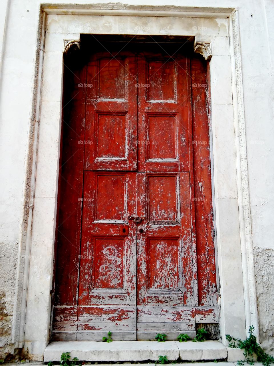 Old red doors