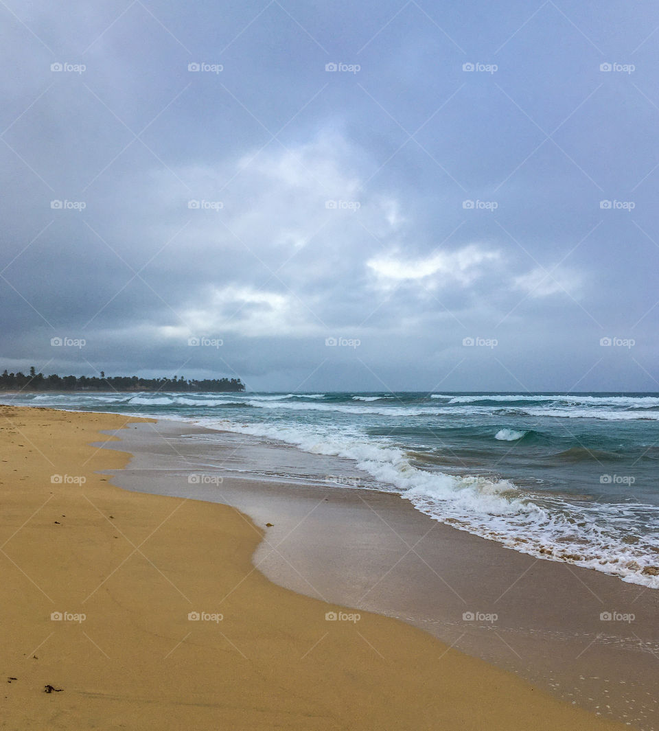 Storm on the horizon. The weather in the tropics can change very quickly - the storm passed and the sun came back out. 