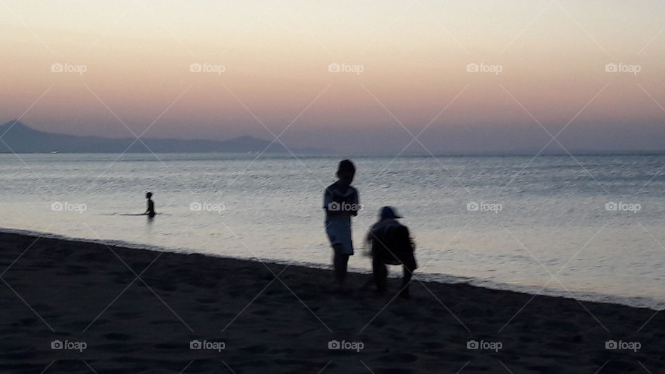 Sunset, Water, Beach, Sea, Backlit