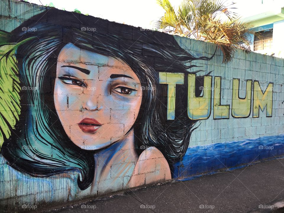 Awesome graffiti in Tulum, Mexico. 