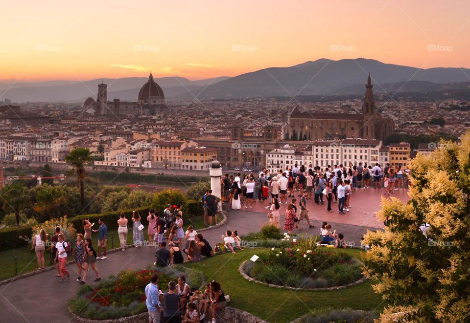 Crowd, Florence, Italy