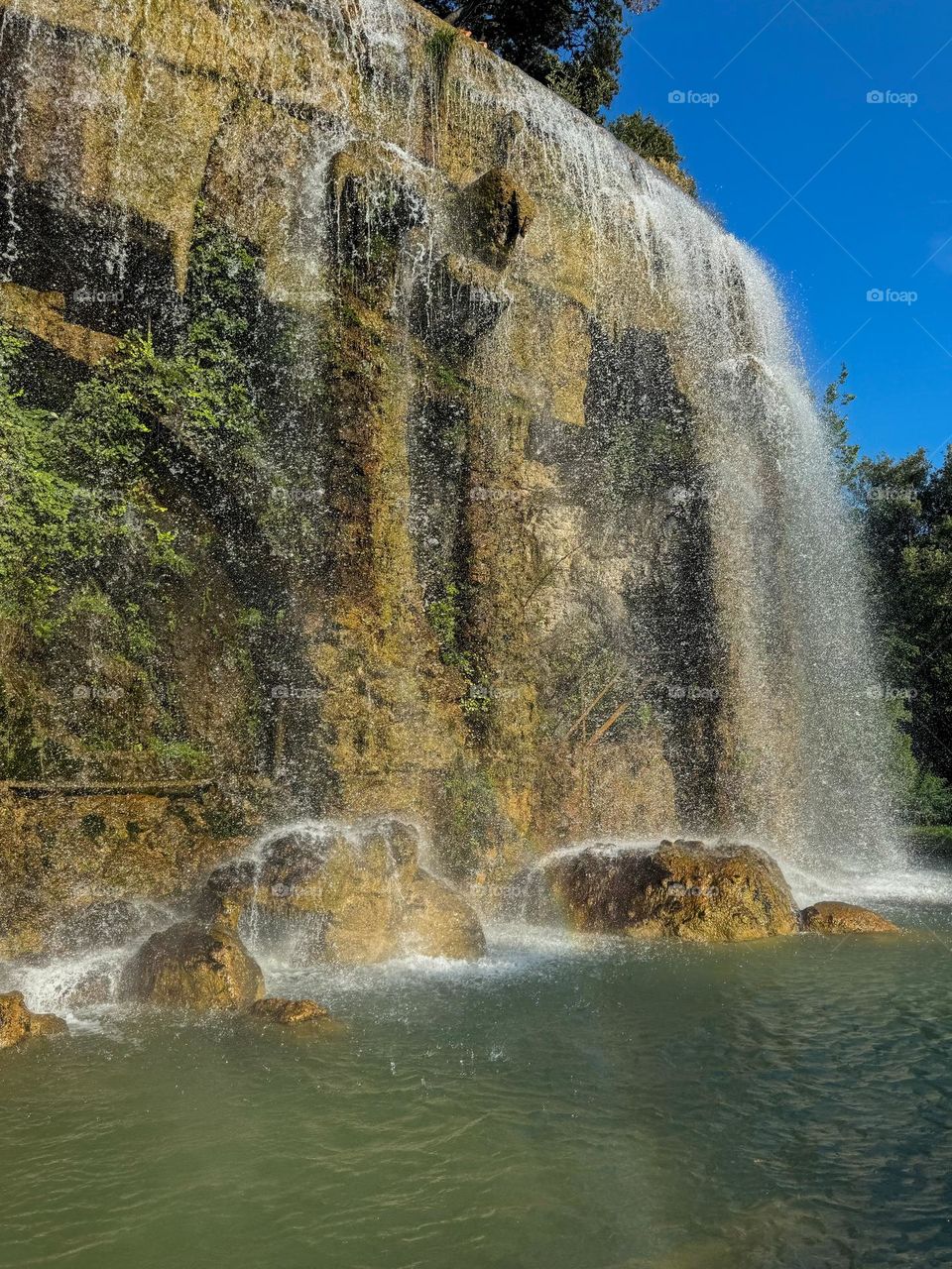 waterfall on the rock