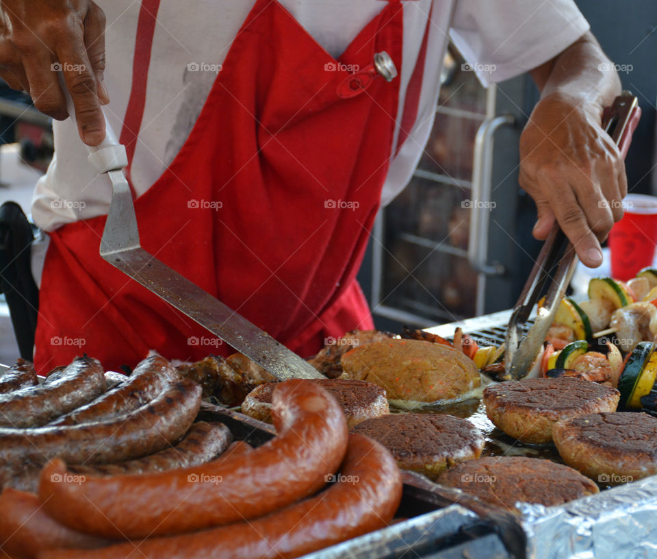 A person preparing food