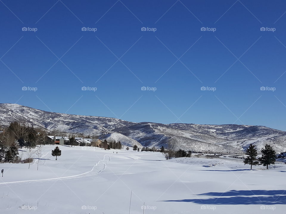 Beautiful clear winter sky