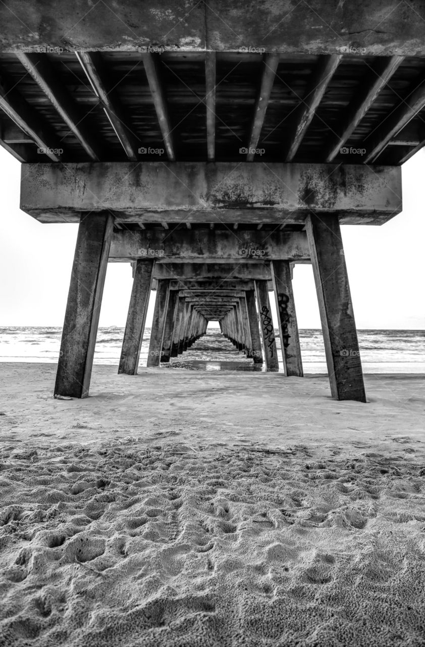 Underside of Sky. The underside of a pier.