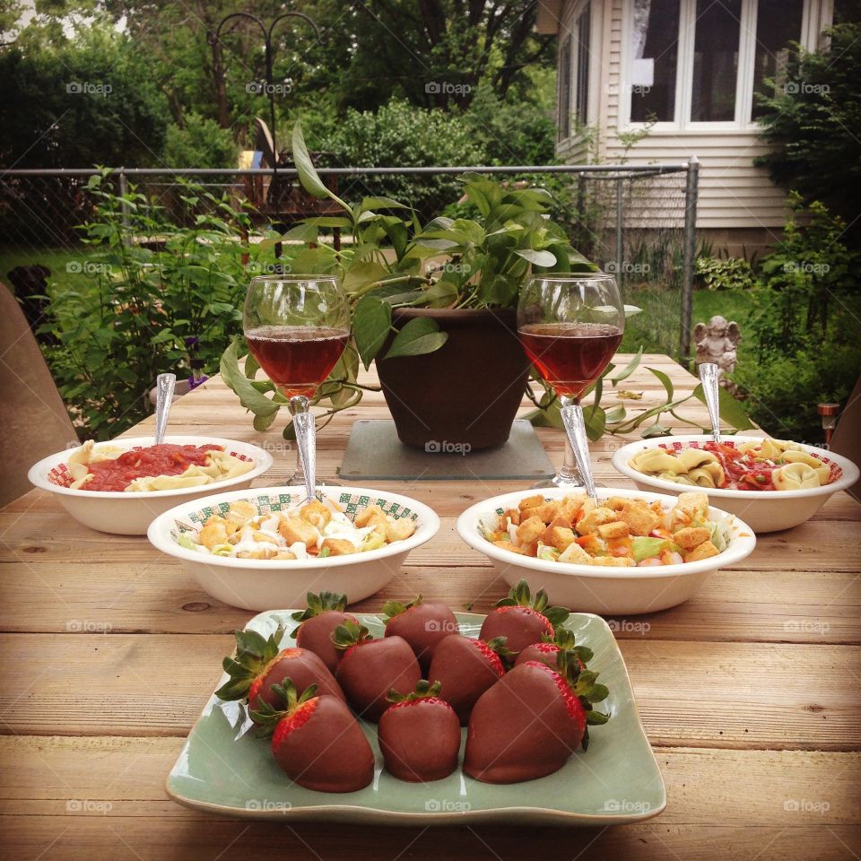 Picnicking . Girls don't always have to go out for a fancy meal