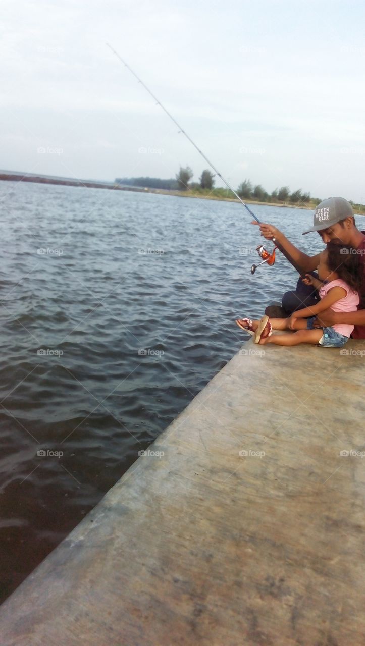 Fishing with children