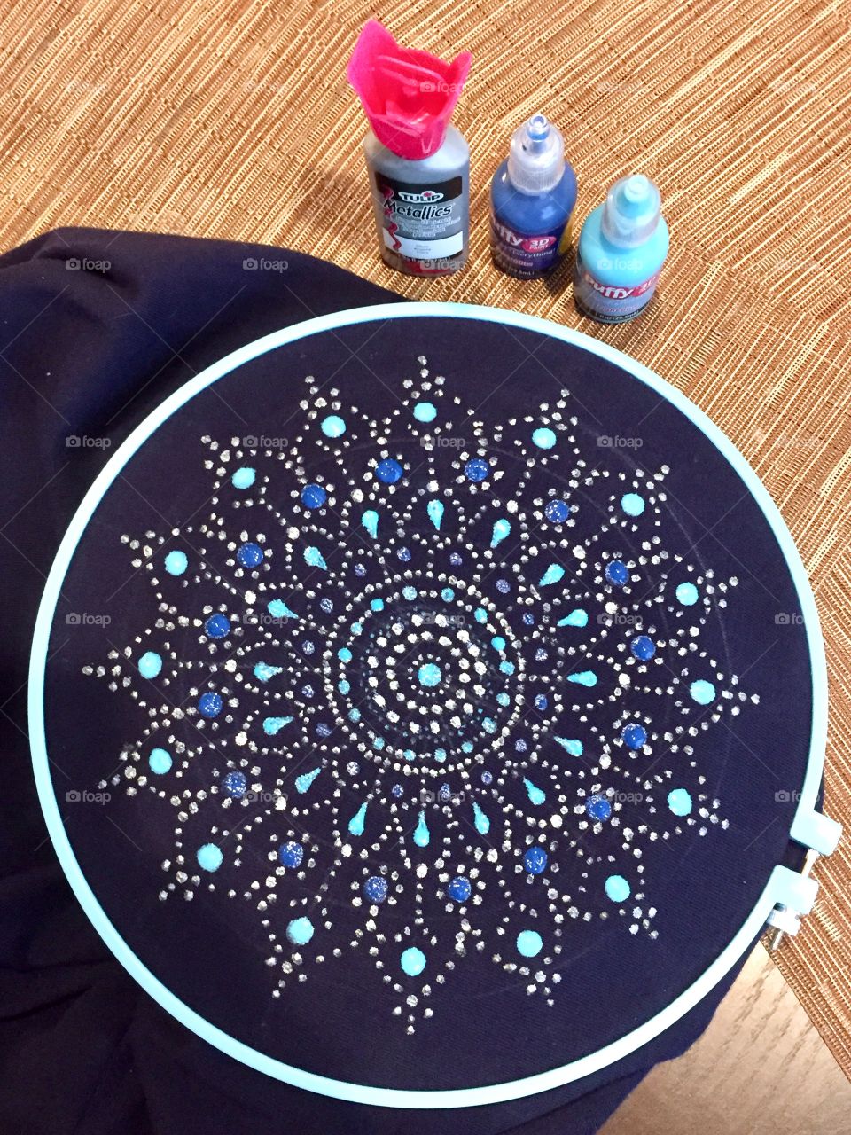 Mandala on fabric 