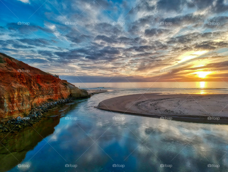 Pt Noarlunga South beach and Onkaparinga river mouth