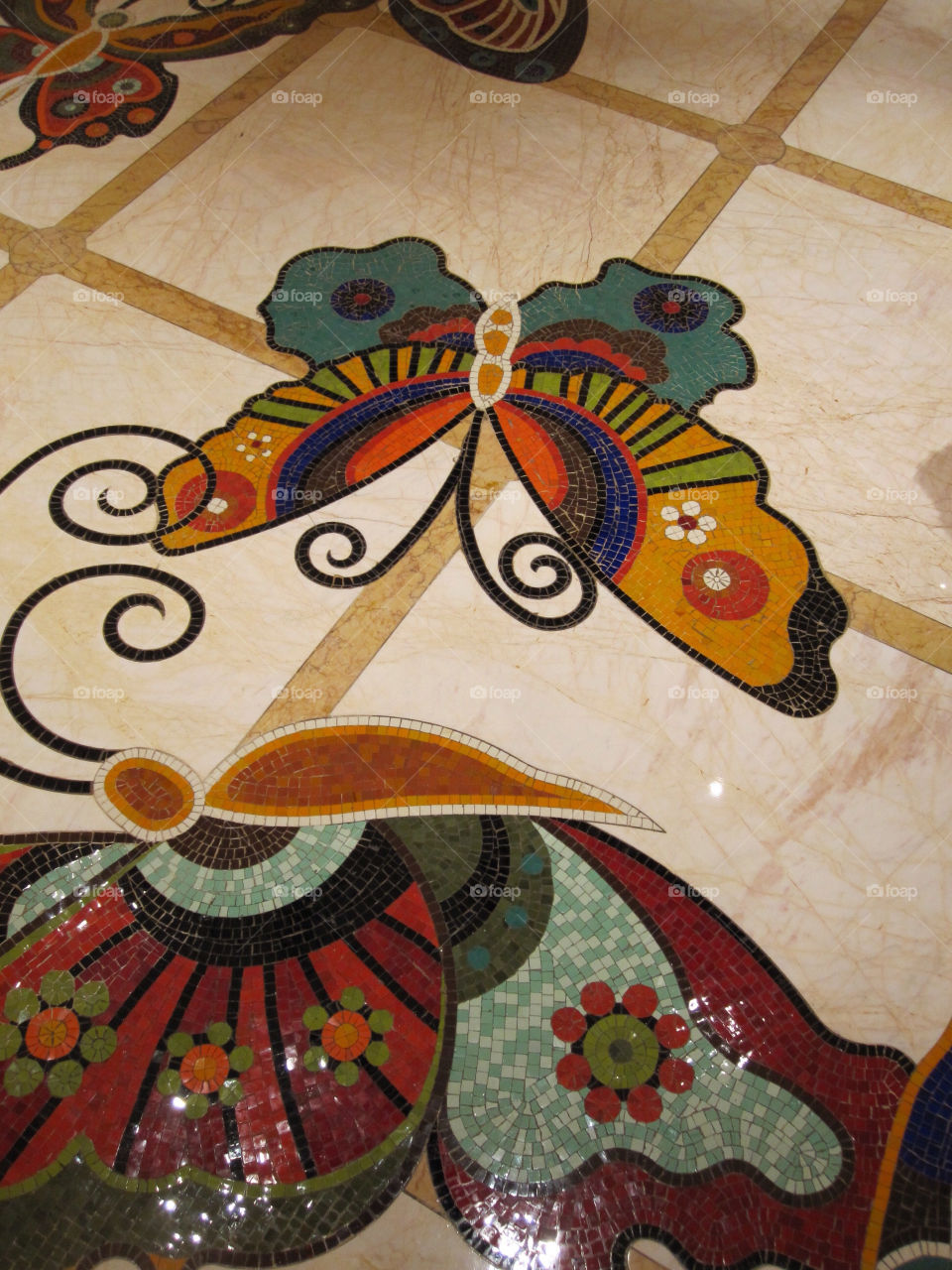 butterfly floor vegas tile by majamaki