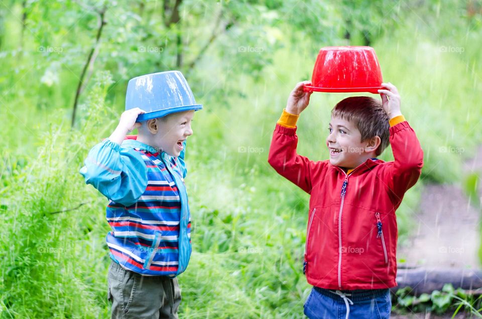 Small Moments of Happiness, Kids Playing under the Rain