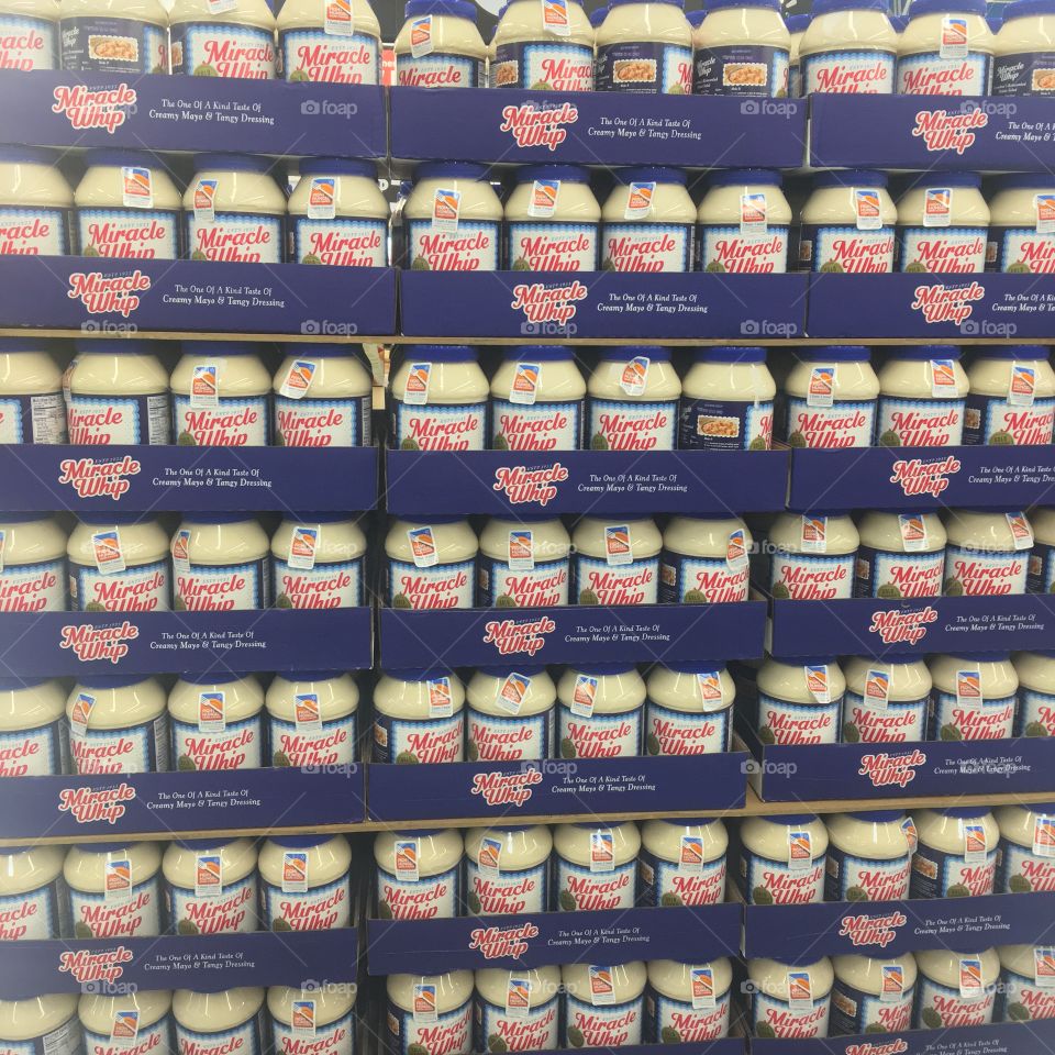 Miracle whip display at a local store