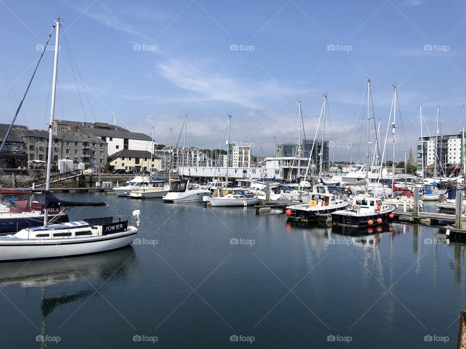 A lovely Harbour scene at the Barbican in Plymouth, UK
