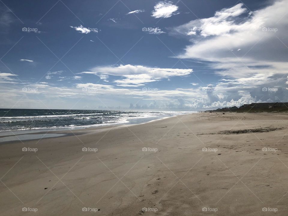 Beautiful Beach along the coastline of North Carolina often referred to as the Crystal Coast. 