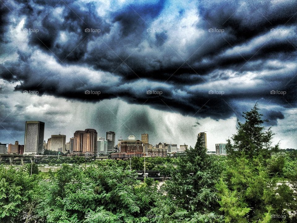 Storm. A storm over Richmond Va