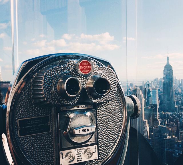 Looking down. This picture was taken on a sunny day in the Rockefeller building, it is simply wonderful look NY from above!