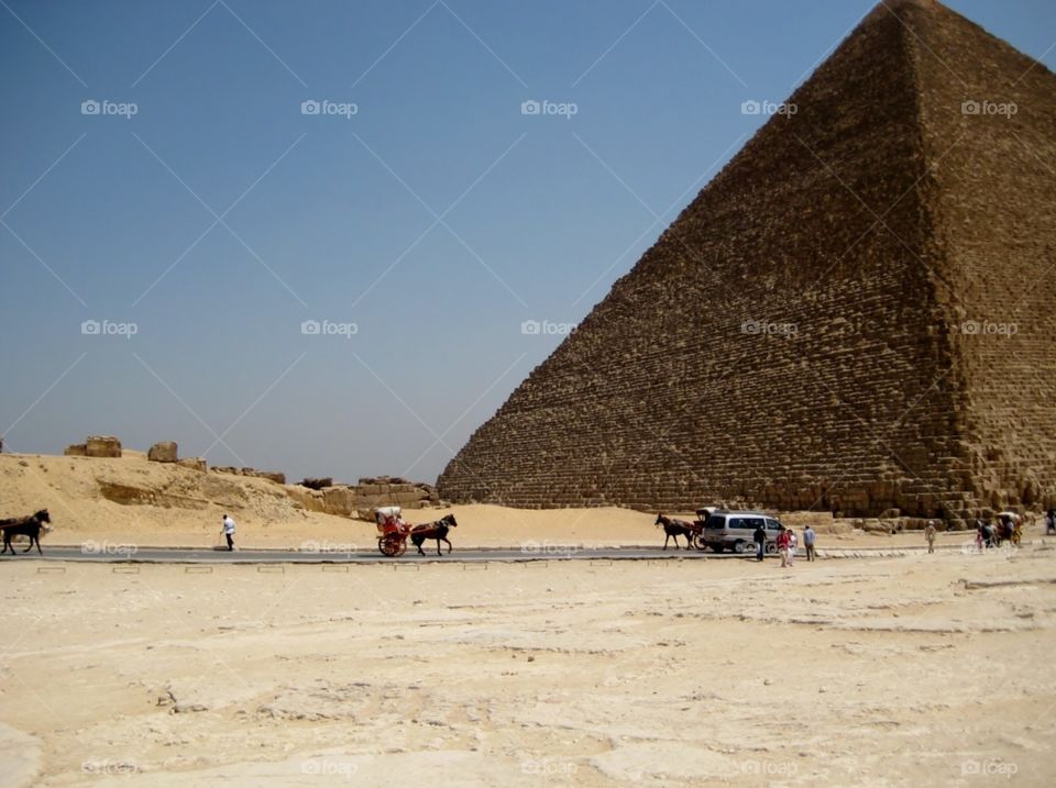 Cairo Pyramids. Transportation