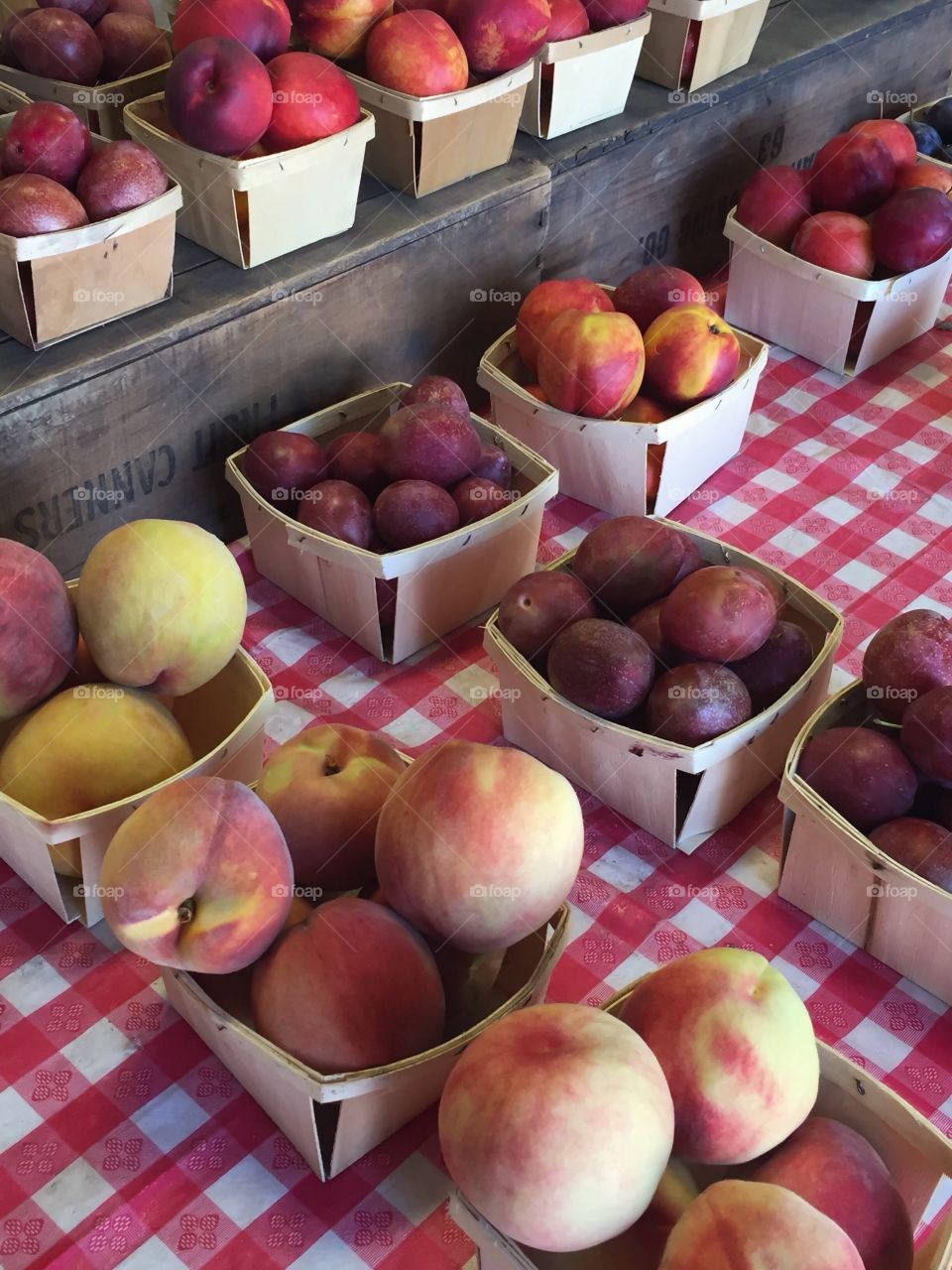 Summer fruits for picnics   

Buying in bulk, 
Bank of America Mission 