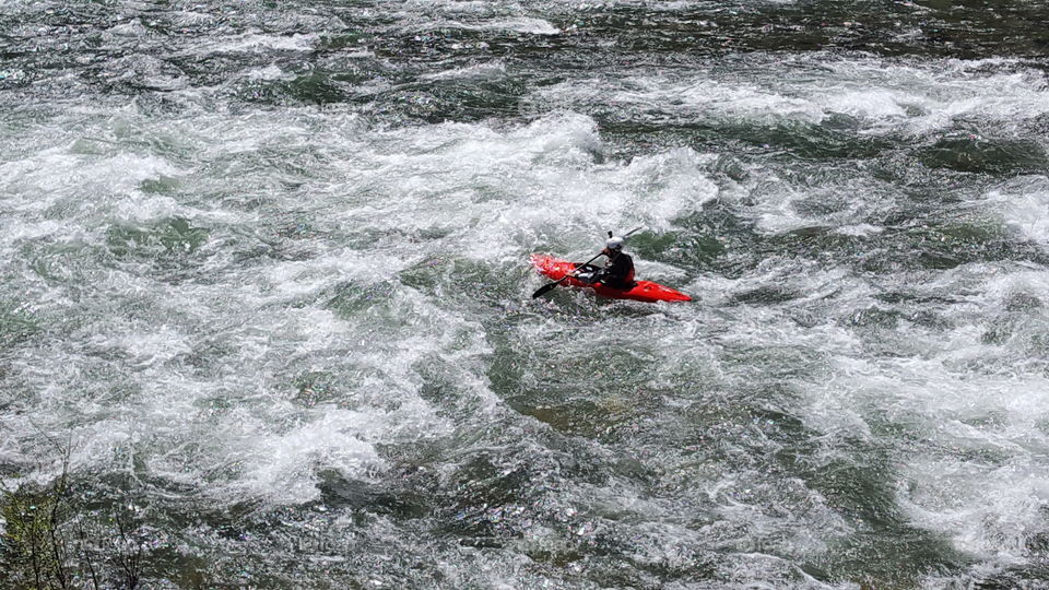 red kayak