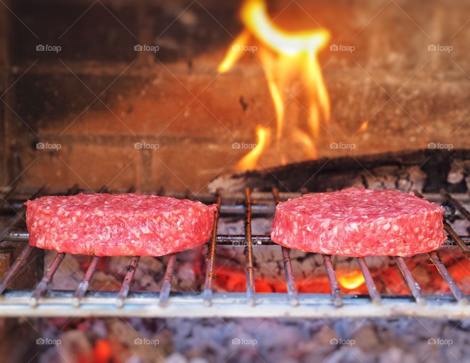 Close-up of preparing meat
