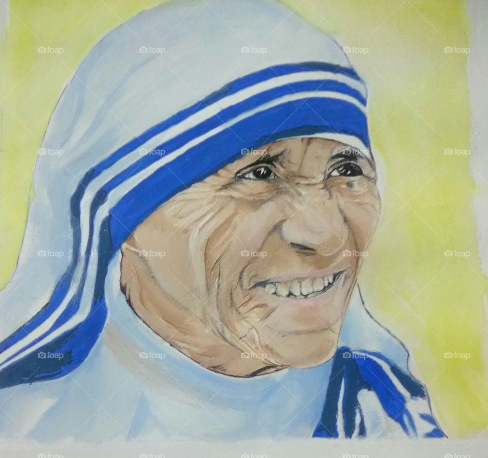 Mother Theresa drawn by my brother