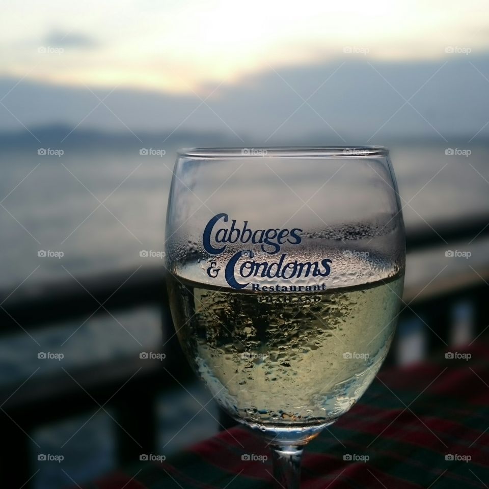 refreshment. Dinner at Cabbages & Condoms, Pattaya,  Thailand