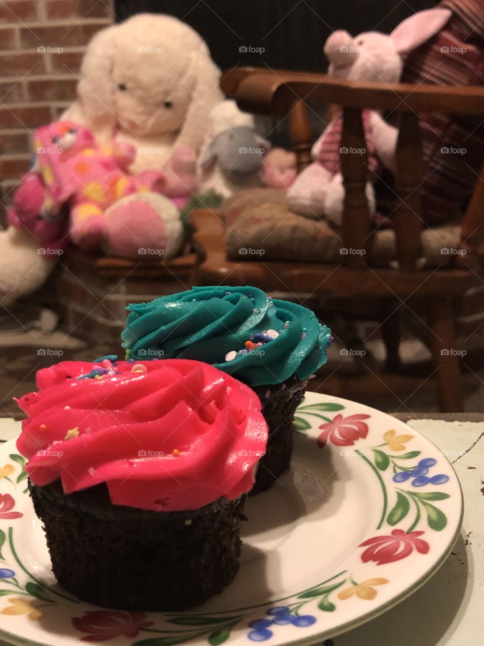 relaxing with cupcakes