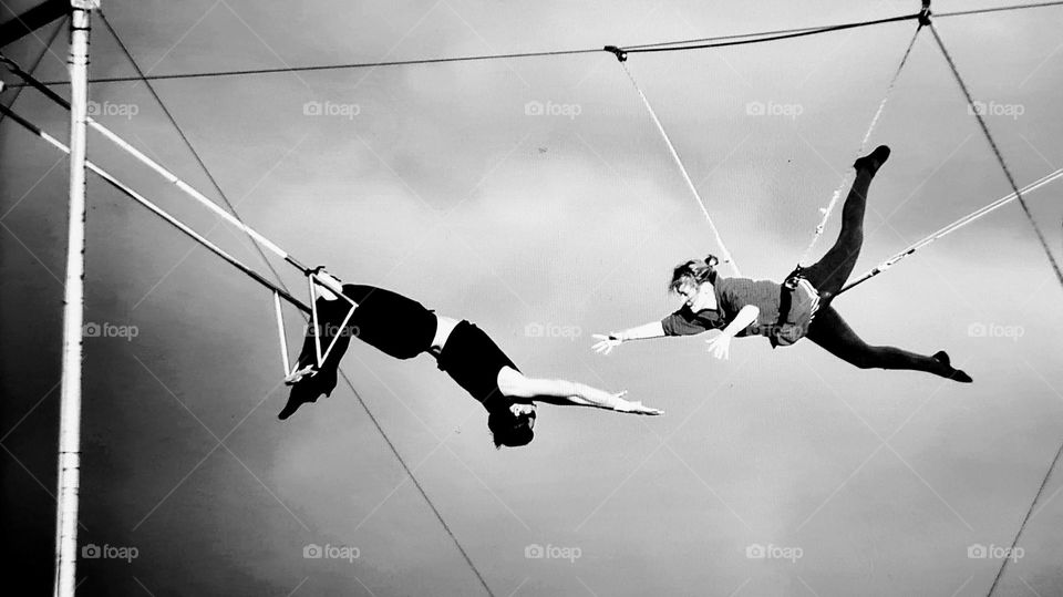 Trusting one another. Flying Trapeze!