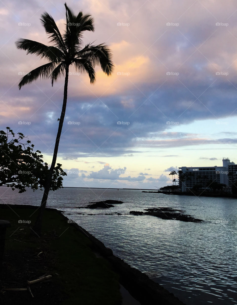 Hilo Bay at dusk