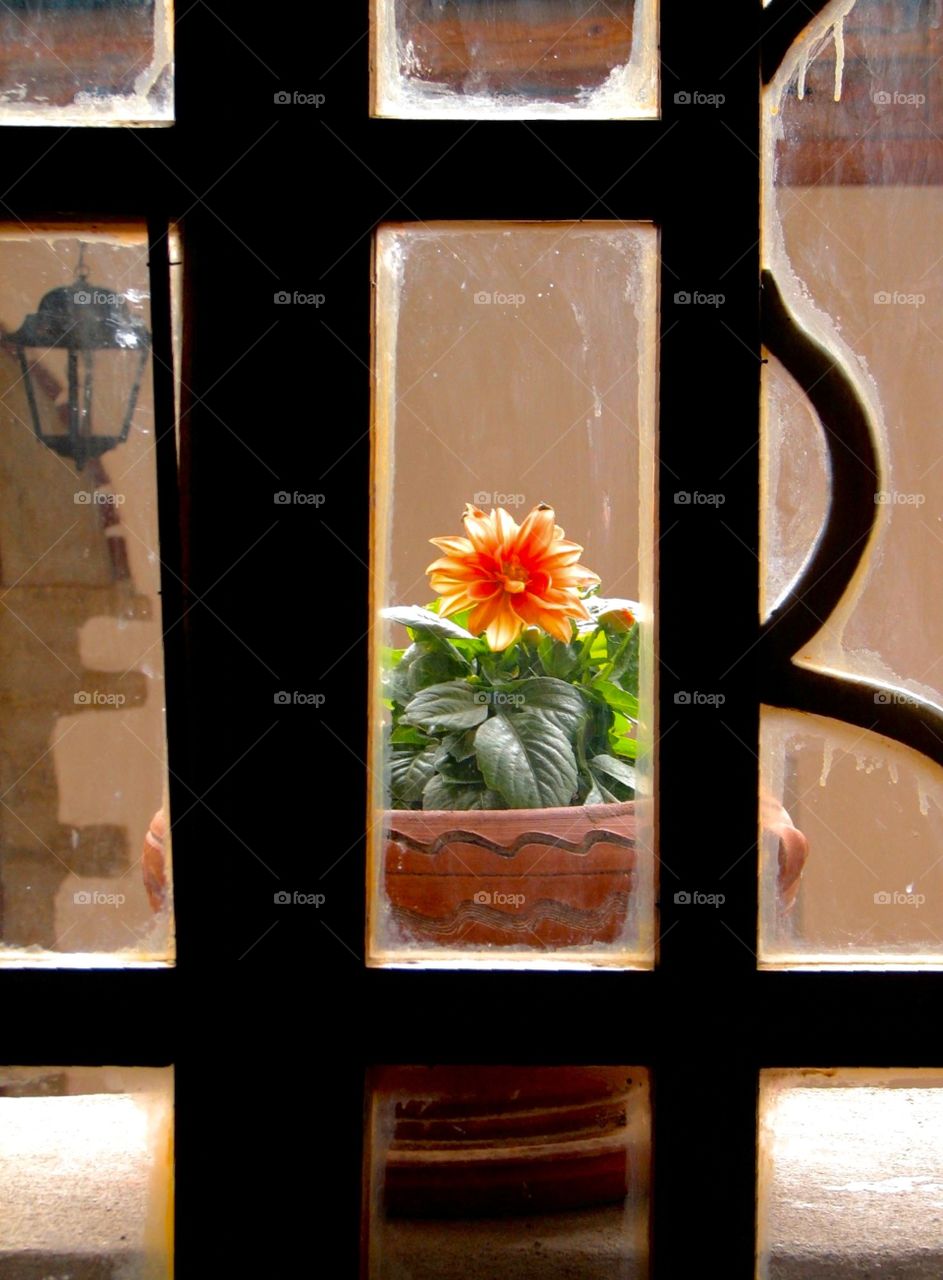 Monastery window in Greece