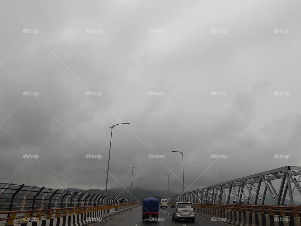 rainy day at saraighat bridge guwahati northeast assam