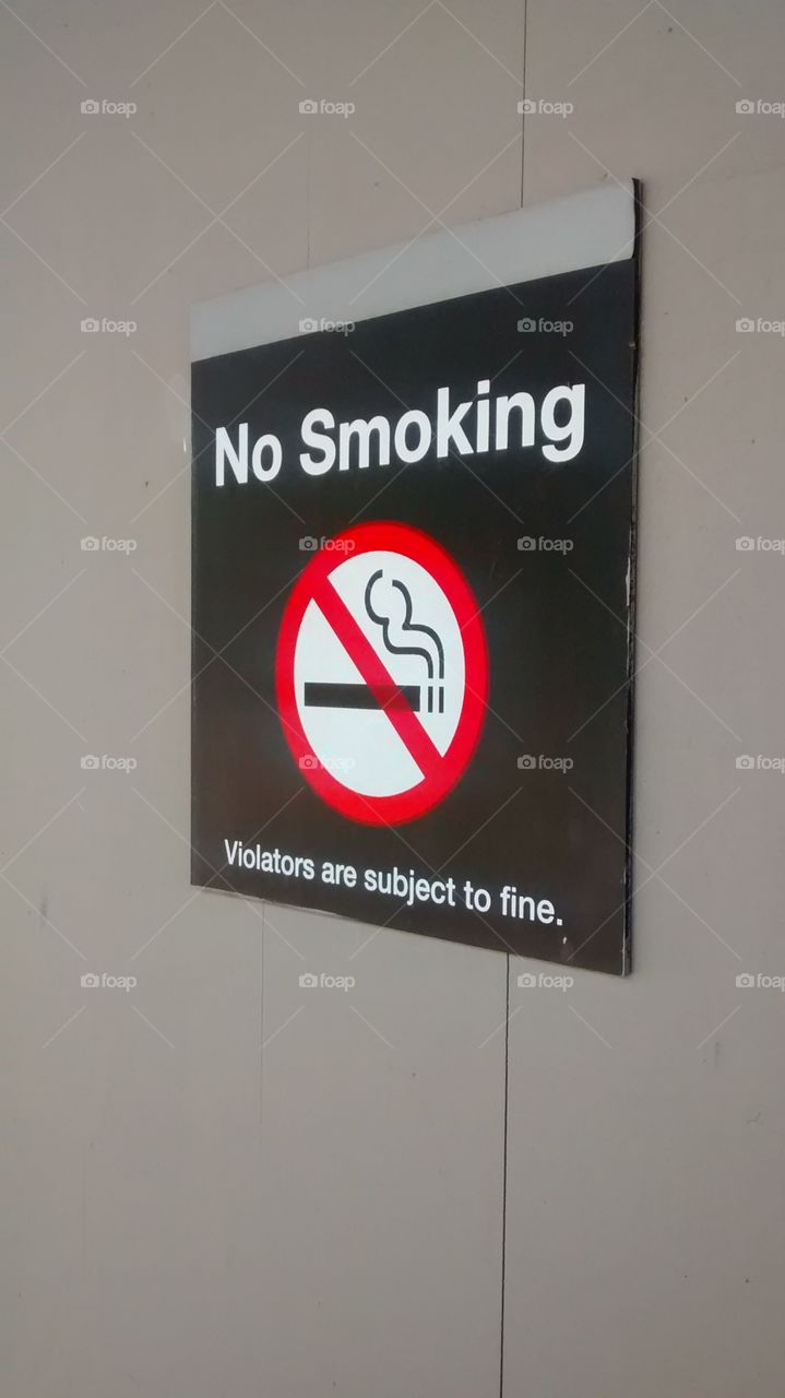 No Smoking Sign Display