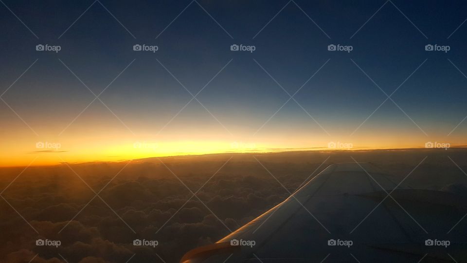 sun rise frkm plane