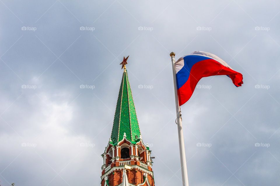 Russian flag in the Moscow Kremlin