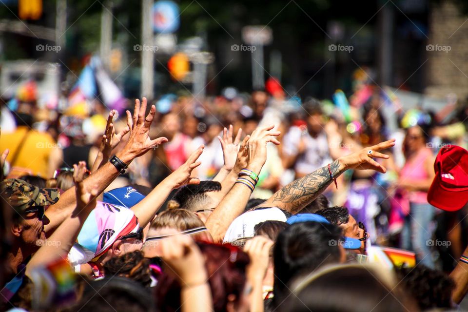 Hands of the crowd