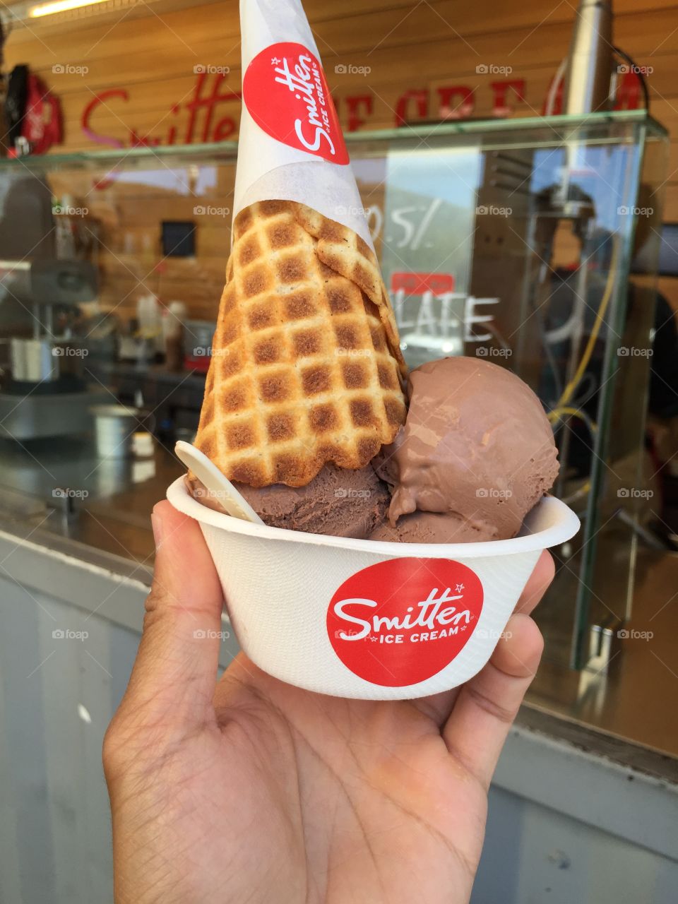 Smitten Ice Cream . Lunch break ice cream at Hayes Valley in San Francisco