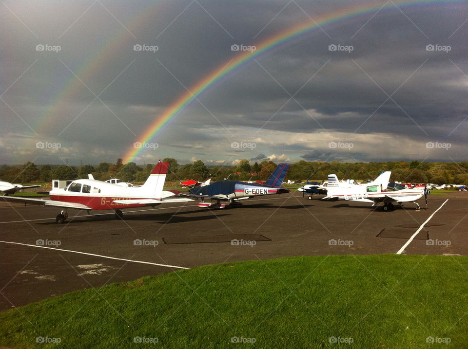 rainbow weather cessna airfield by simonfox