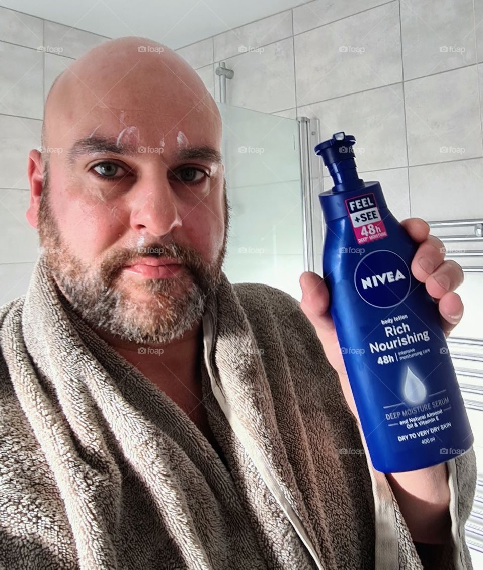 nivea body lotion is great for my head and face.