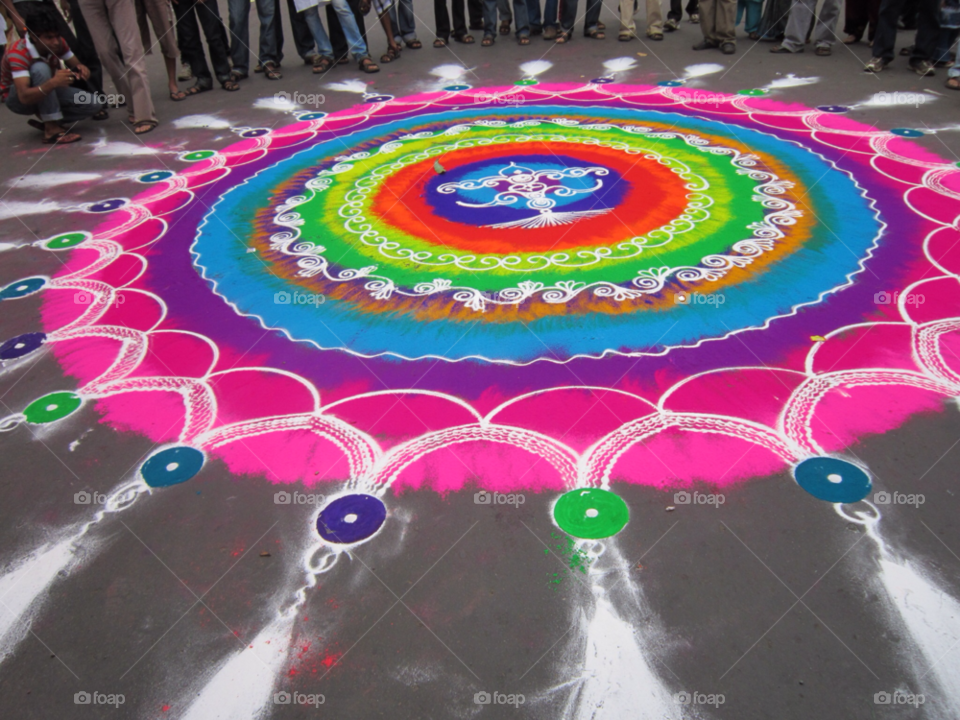 people colors drawing rangoli by prerna.chavan